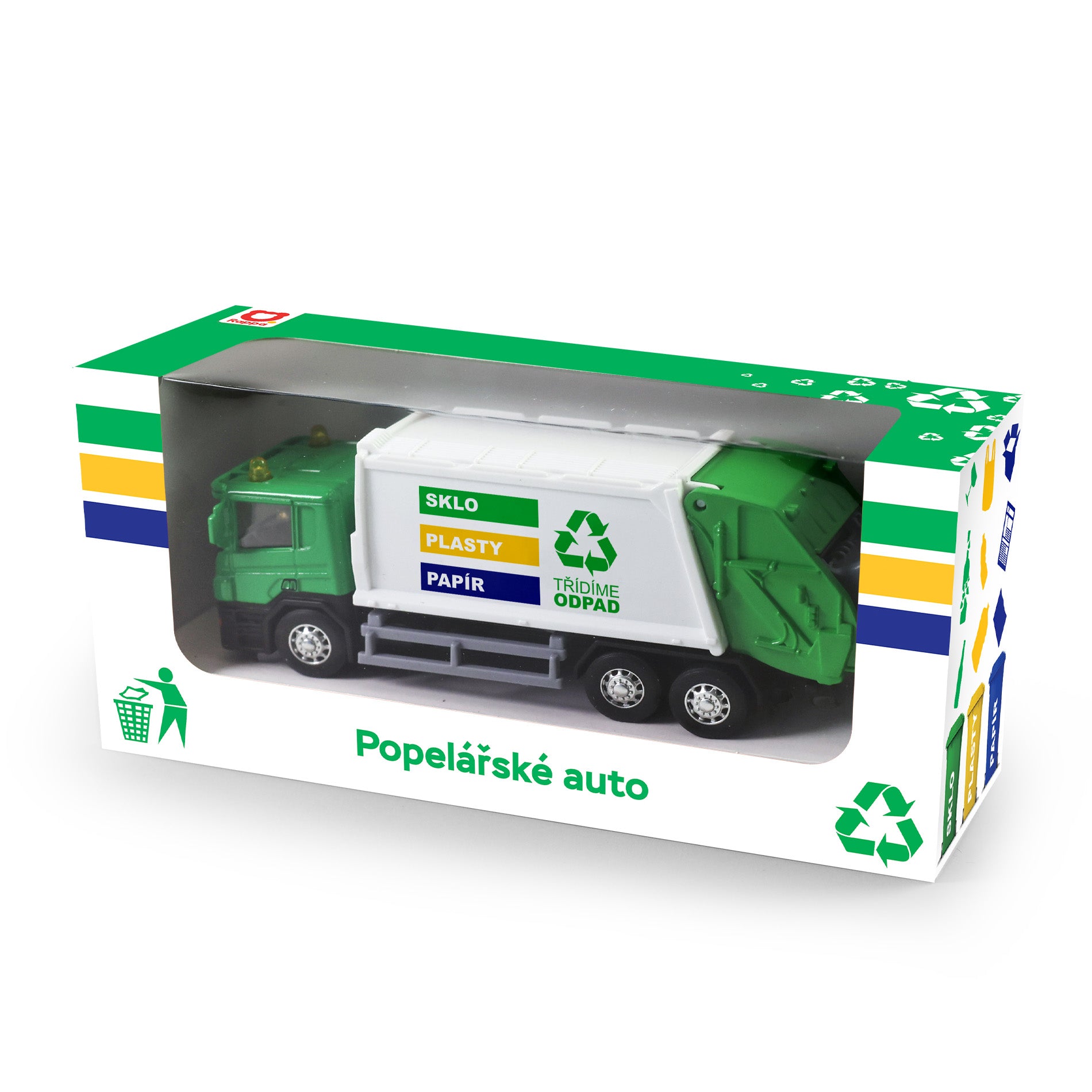 Metal garbage truck 15 cm