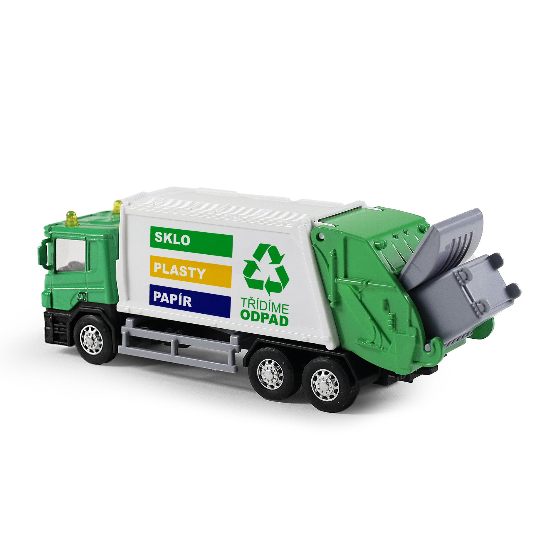 Metal garbage truck 15 cm