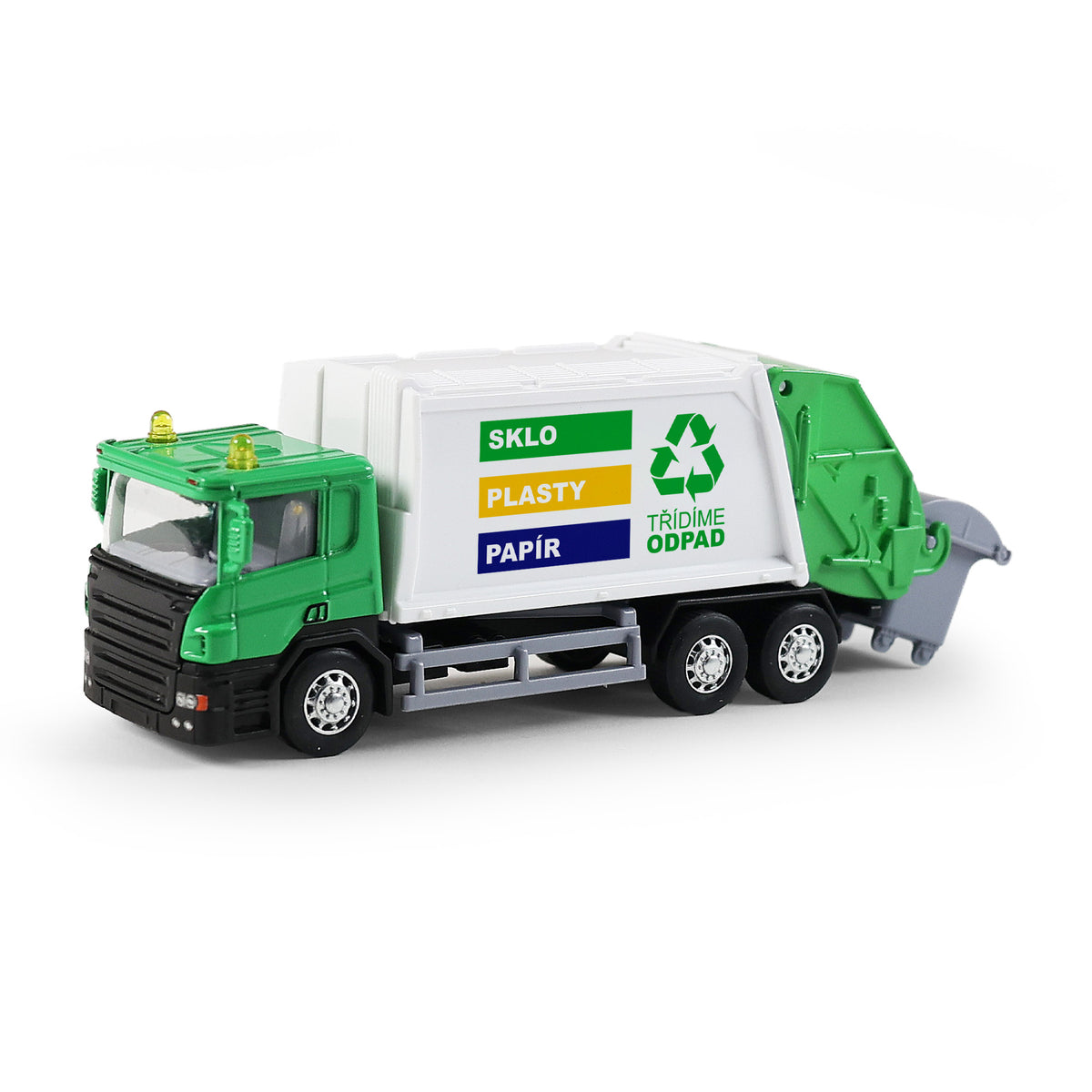 Metal garbage truck 15 cm