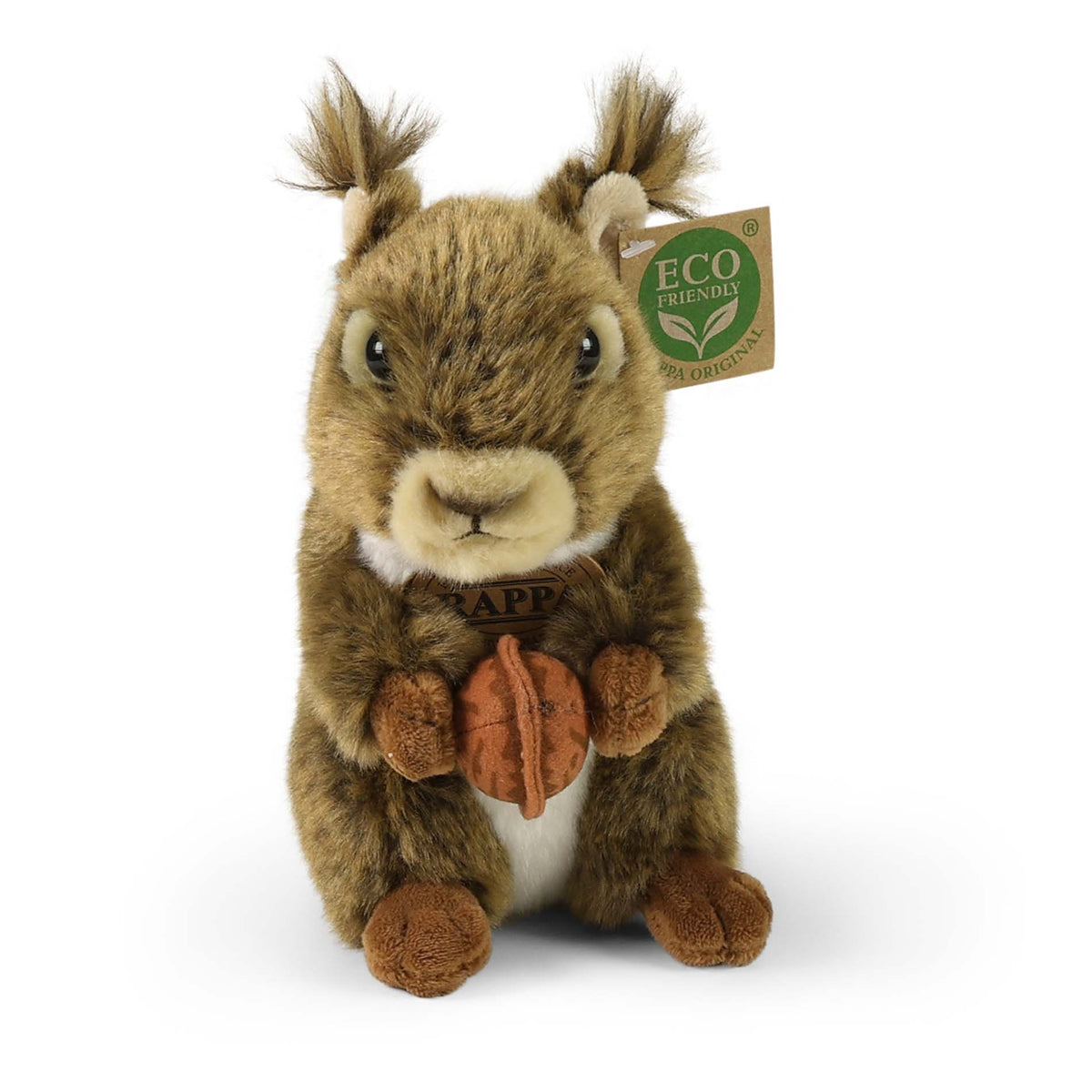 Eco-friendly plush squirrel with nut 17 cm