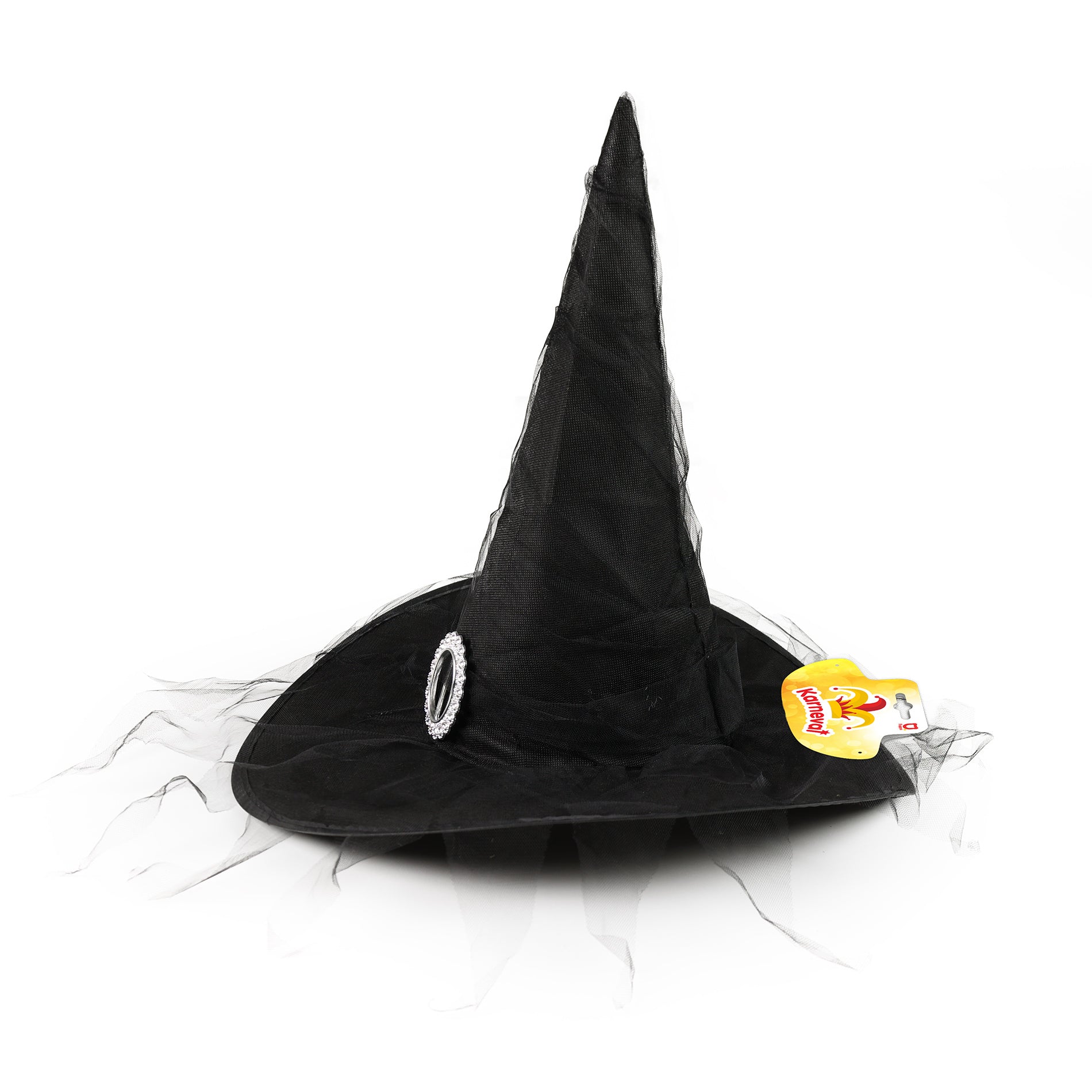 Children's witch hat with silver buckle