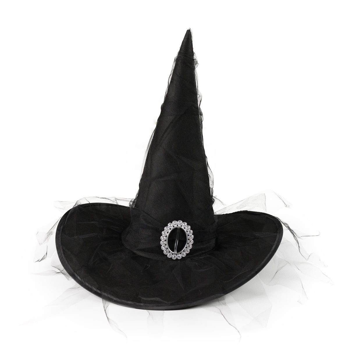 Children's witch hat with silver buckle
