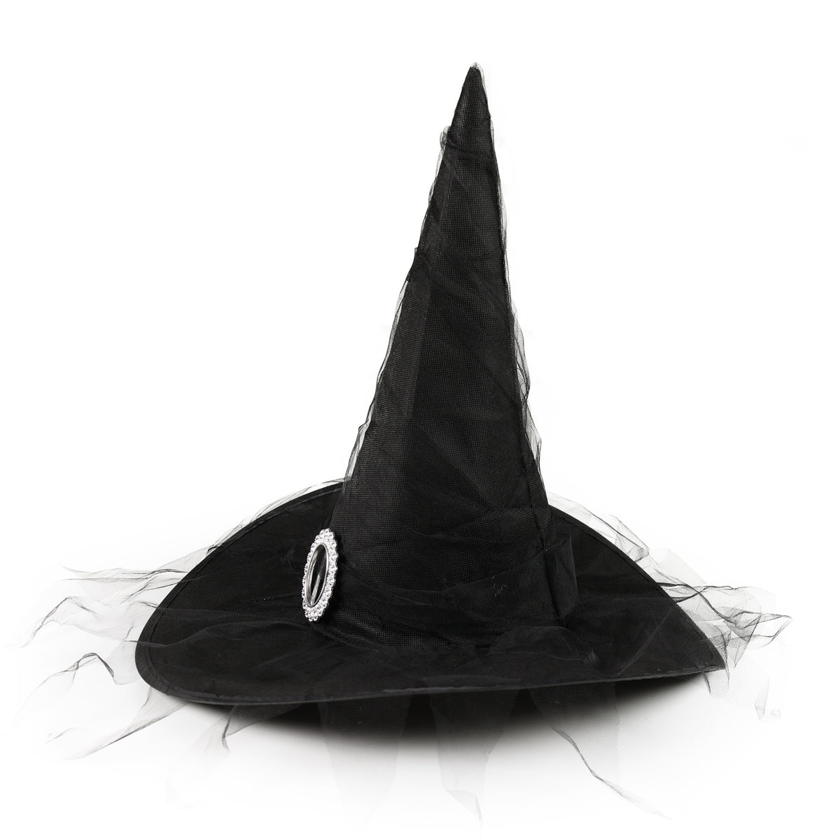 Children's witch hat with silver buckle