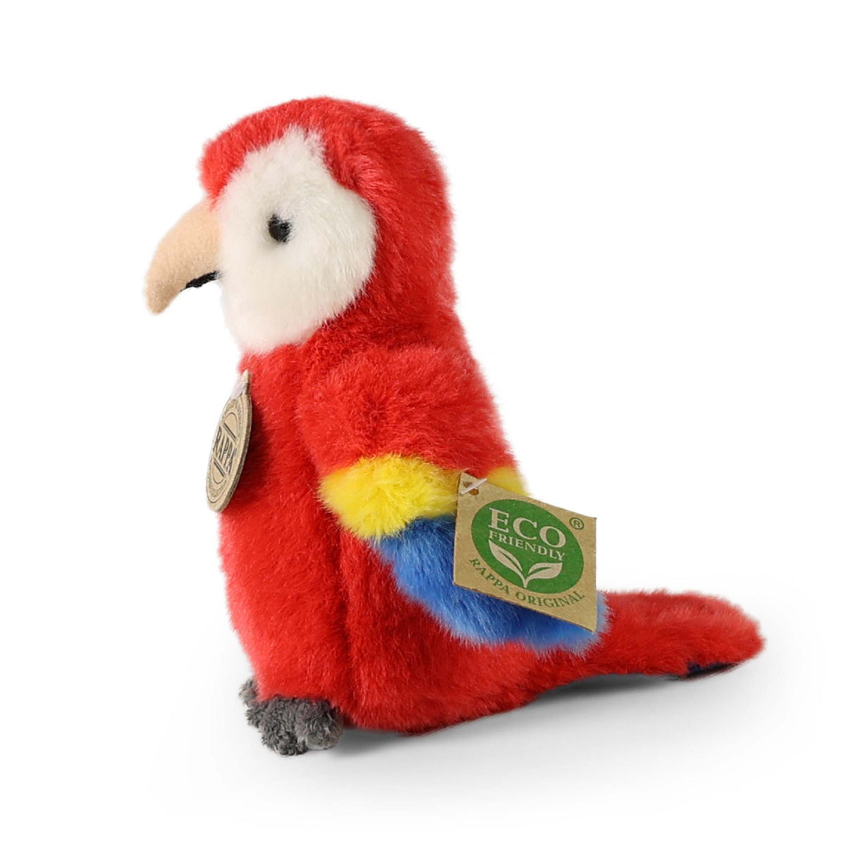 Plush red macaw 16 cm