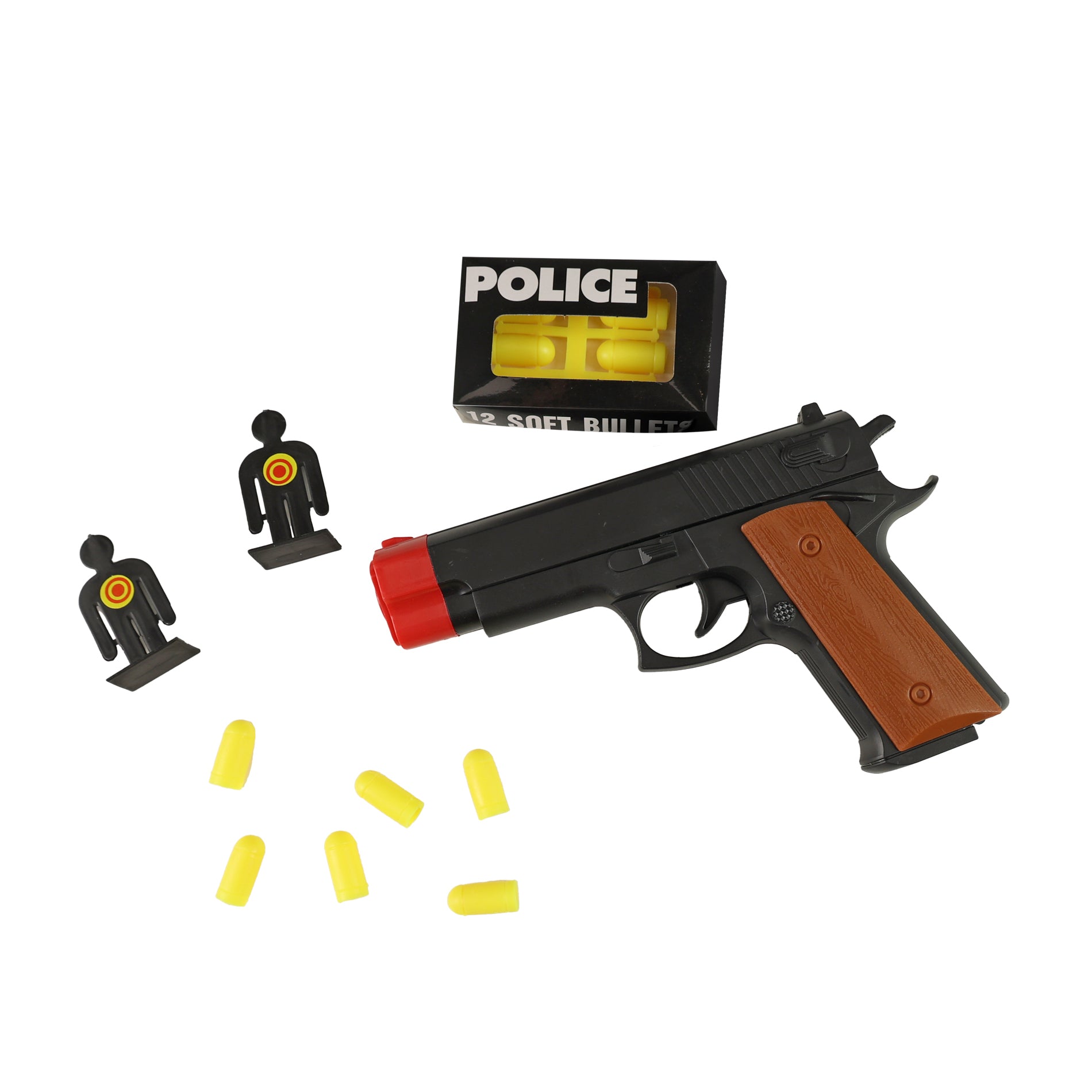 Police toy gun with targets and soft darts