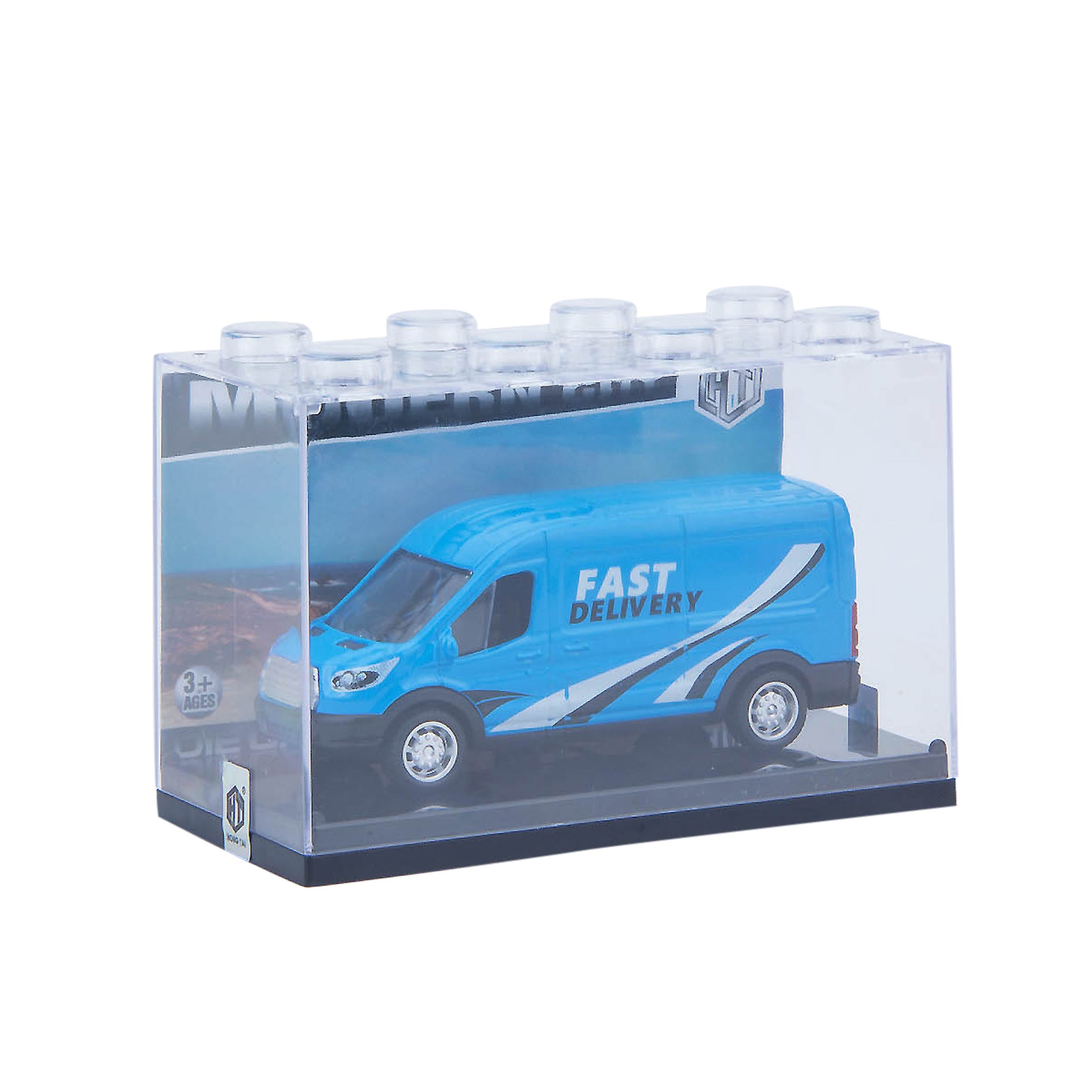 Metal and plastic toy van