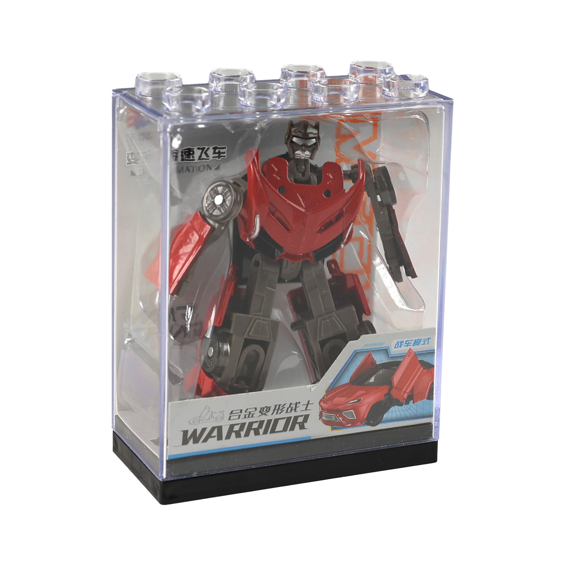 Transforming robot car metal/plastic 9 cm