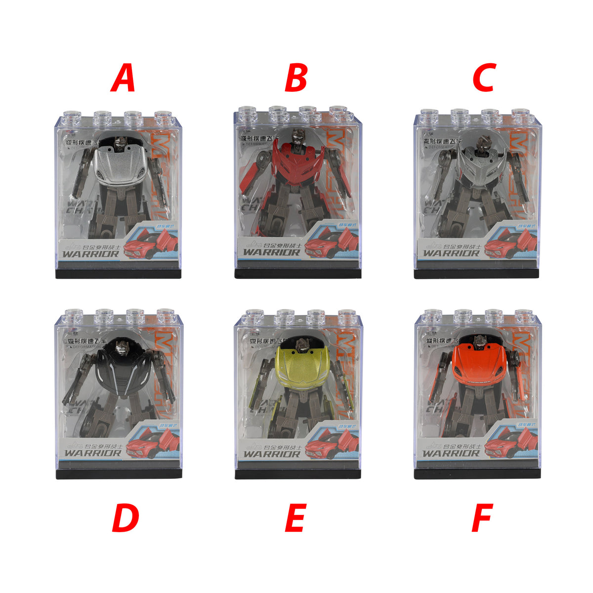 Transforming robot car metal/plastic 9 cm