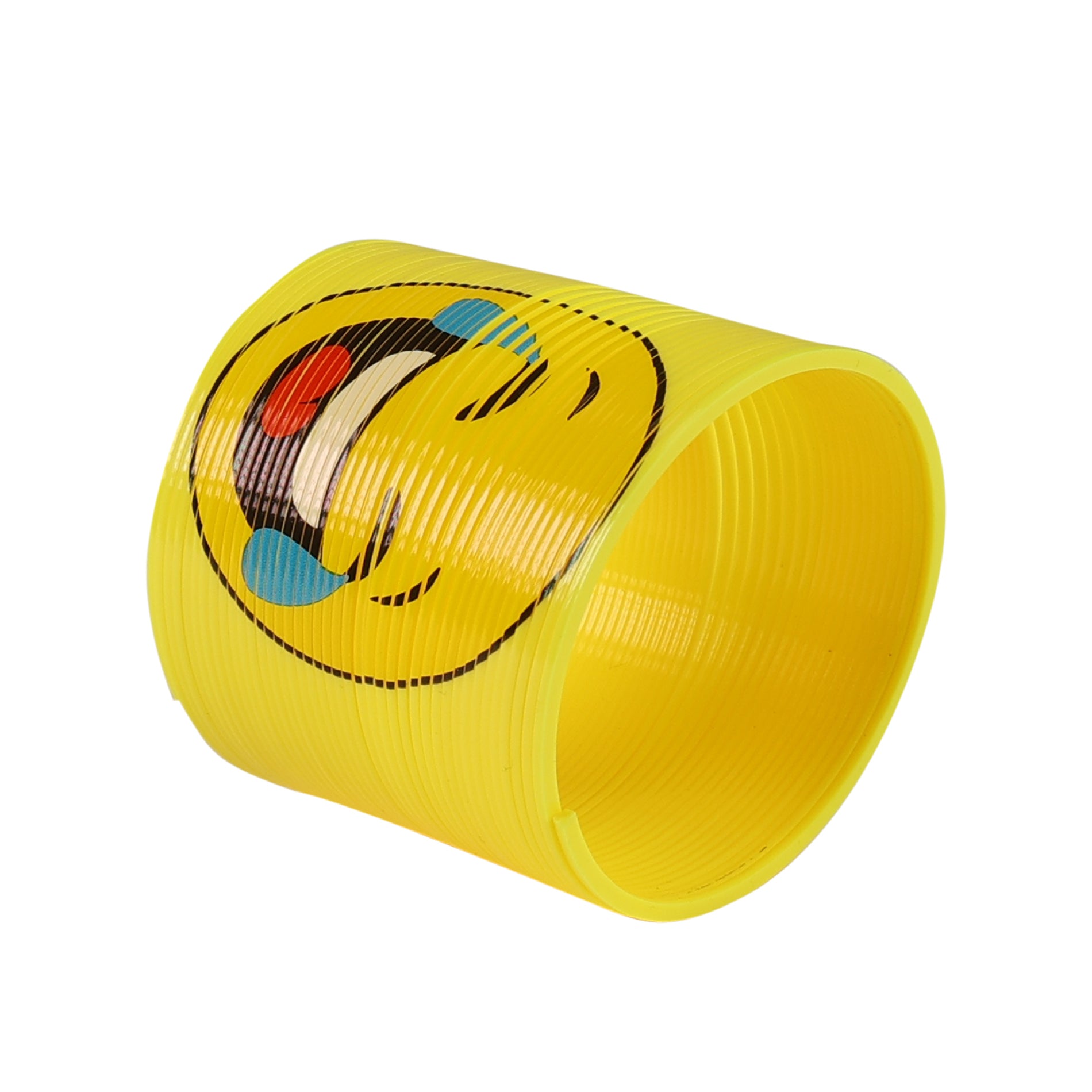 Yellow magic spring with smiley face, 12 pcs