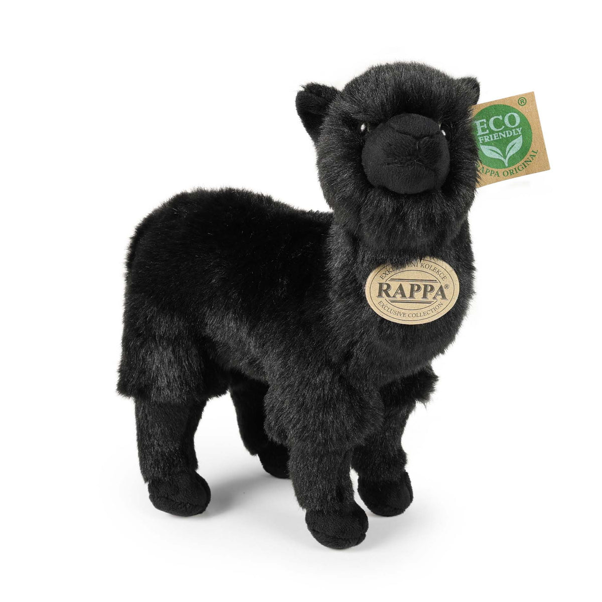 Black Alpaca Llama Plush Toy 23 cm