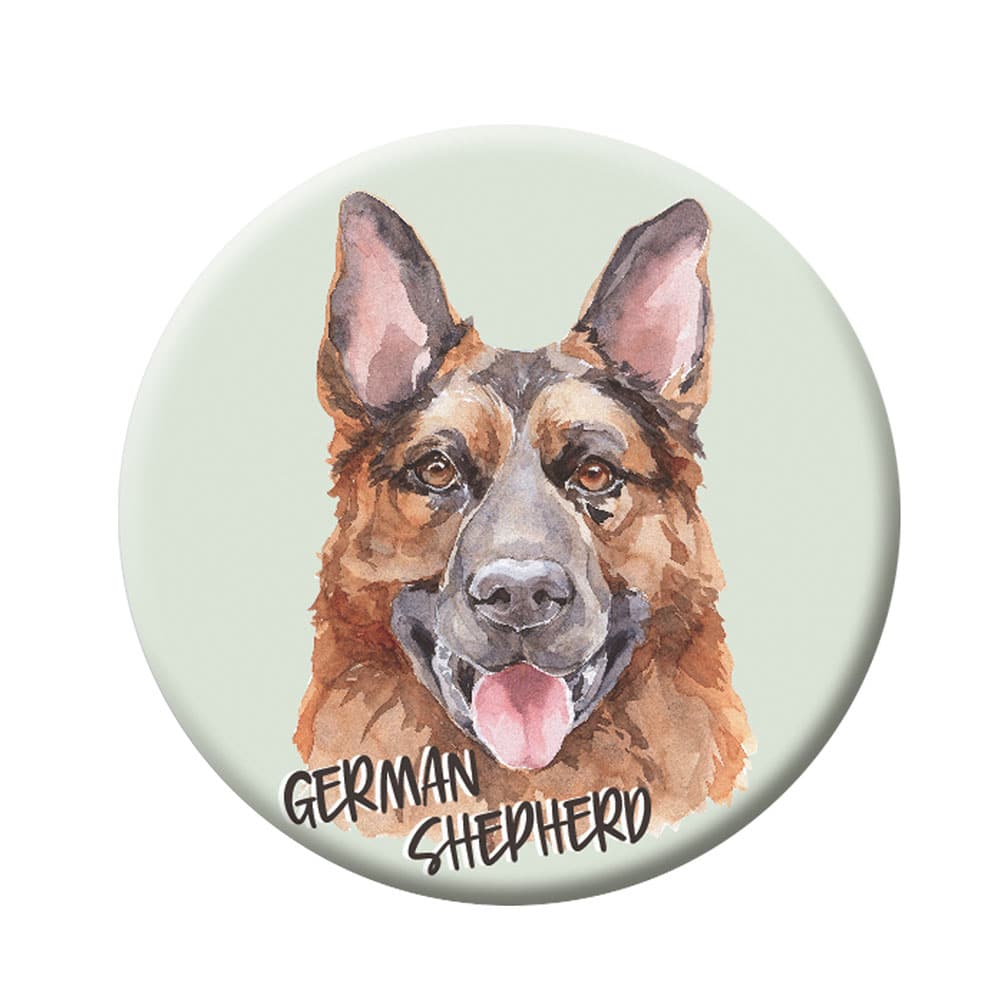 German Shepherd Pin Badge, 44 mm