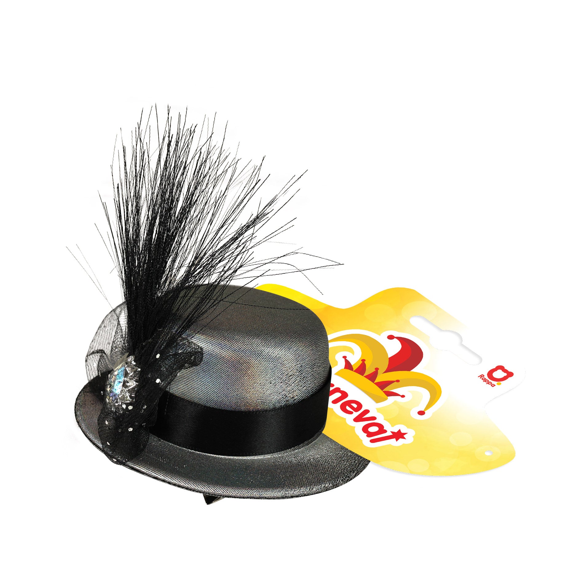 Mini silver hat with decoration