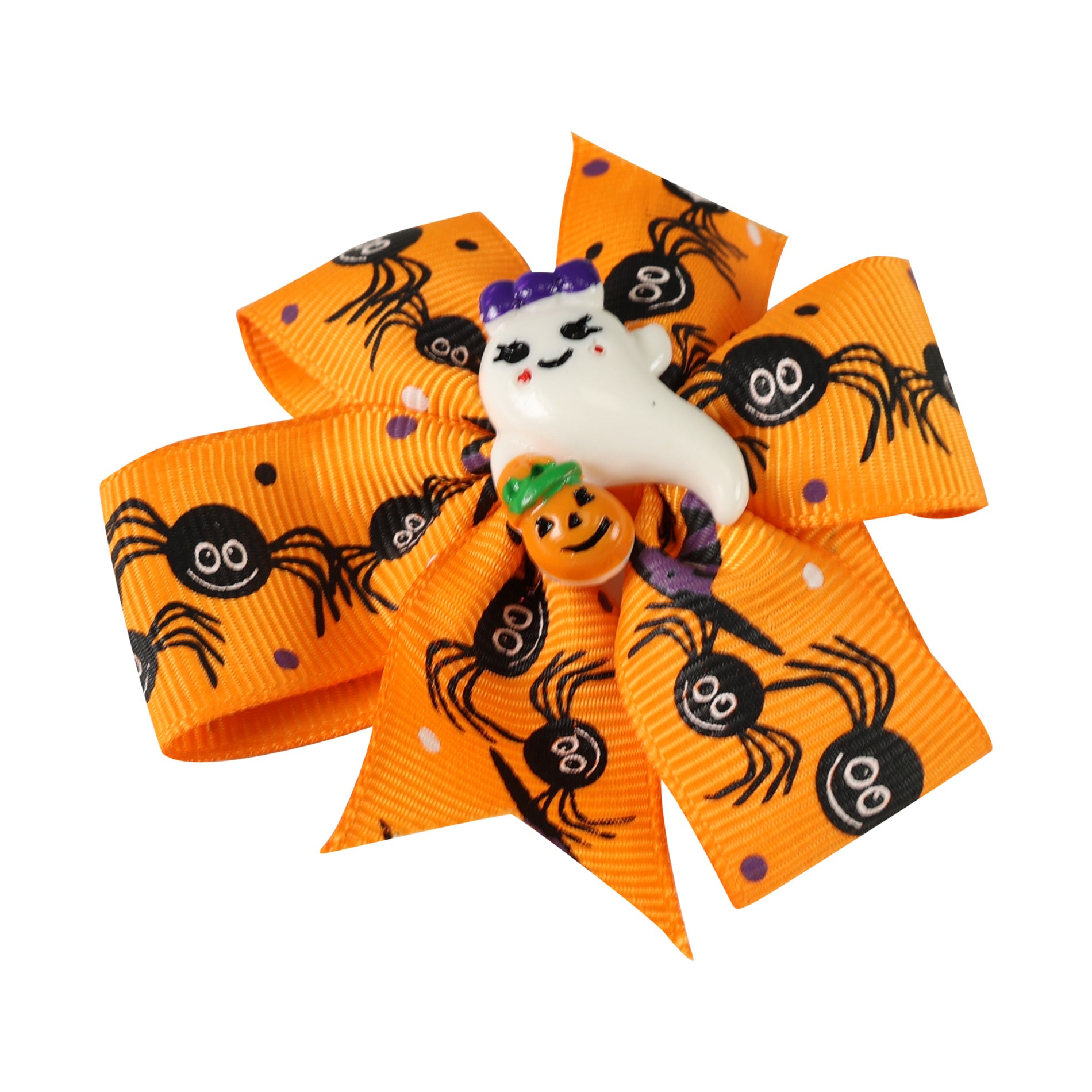 Orange Ghost Hair Clip for Halloween Costume