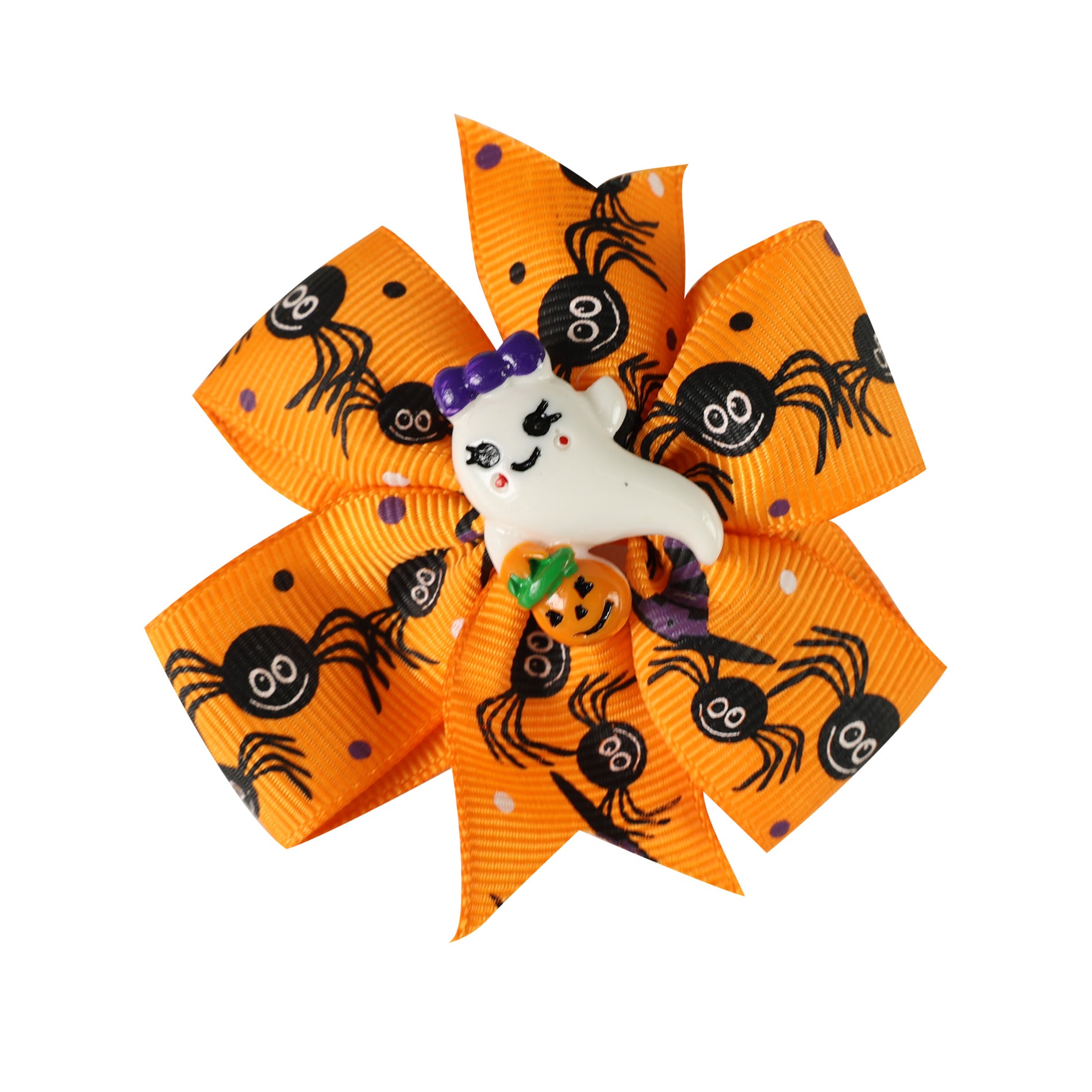 Orange Ghost Hair Clip for Halloween Costume