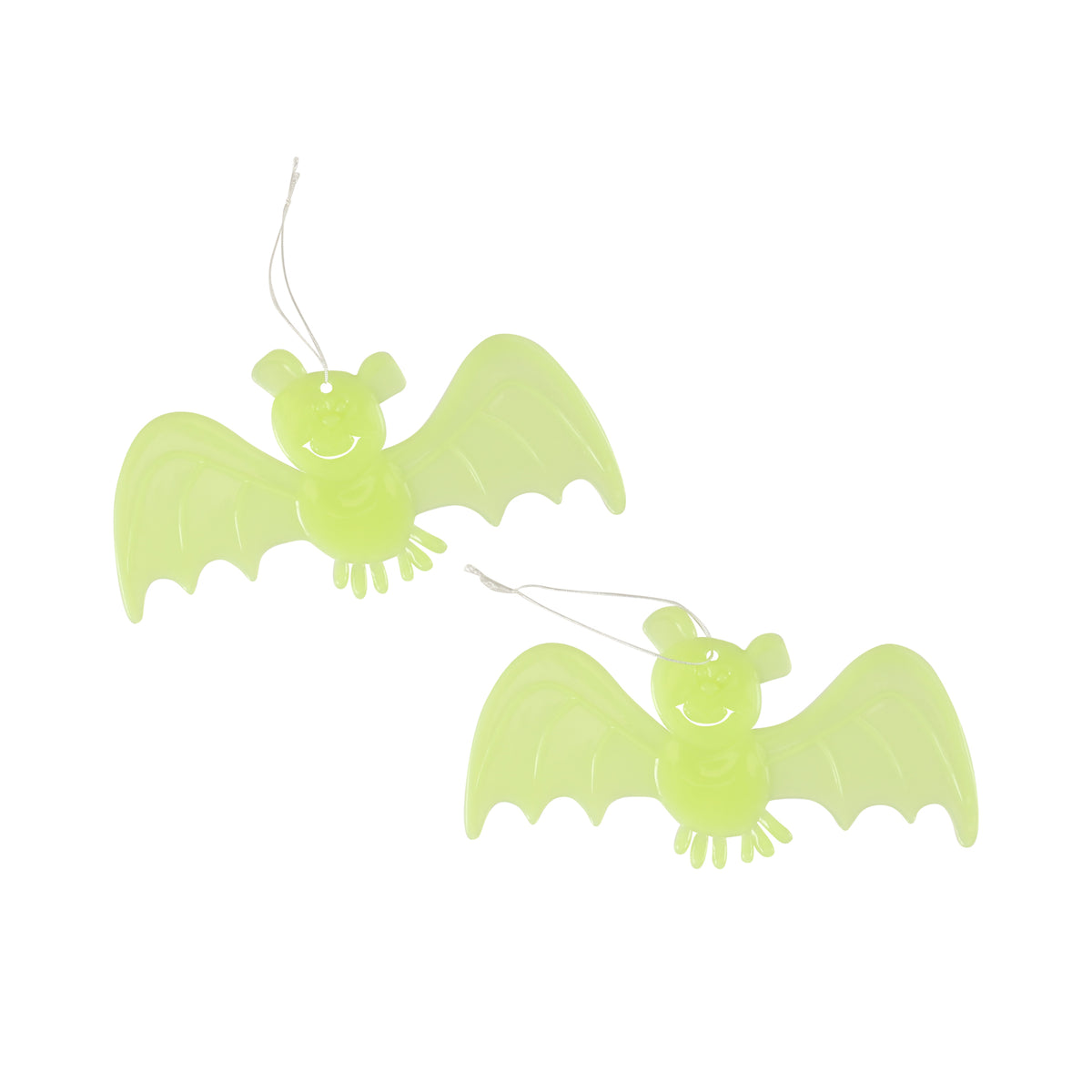 Glow-in-the-dark bat decorations 2 pcs