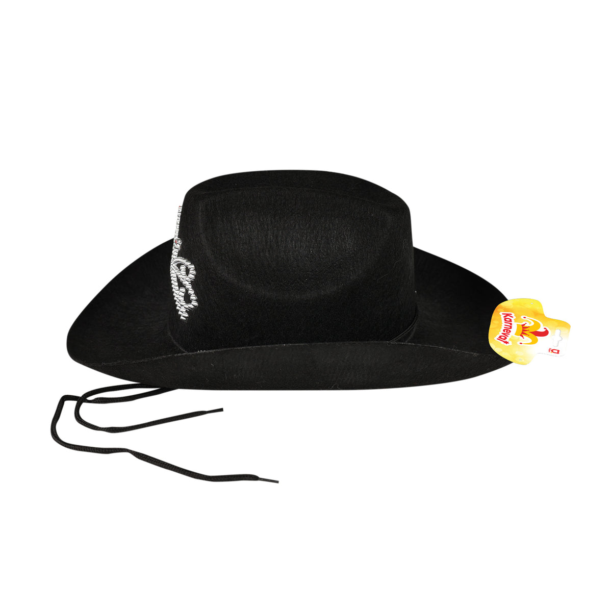 Black women's cowboy hat with silver crown