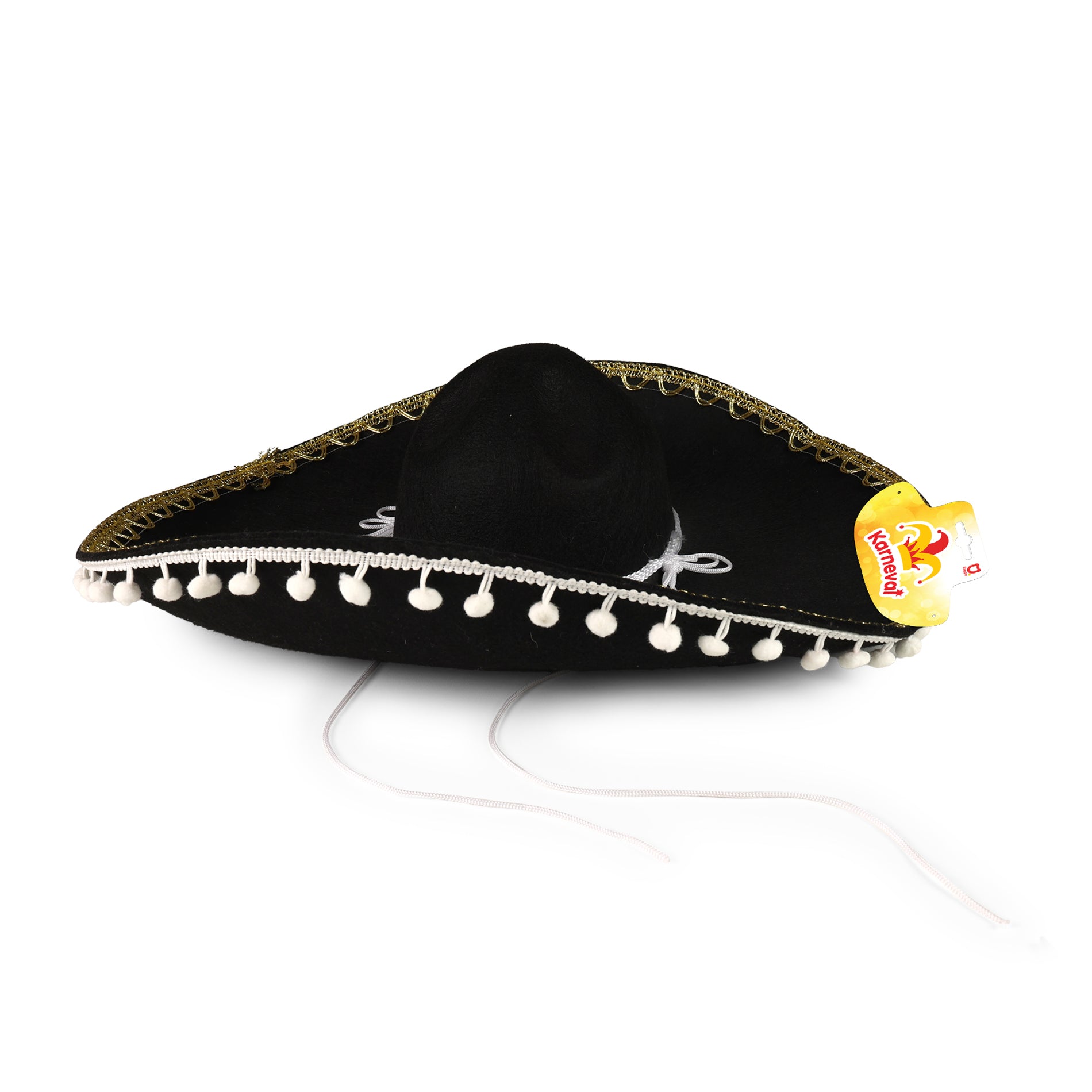 Black Mexican sombrero hat for adults