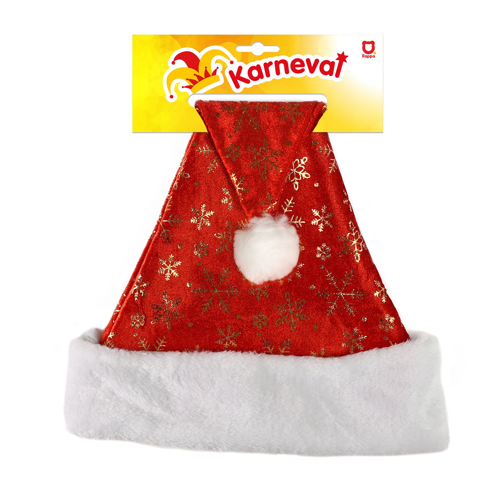 Christmas hat with gold snowflakes 40 cm