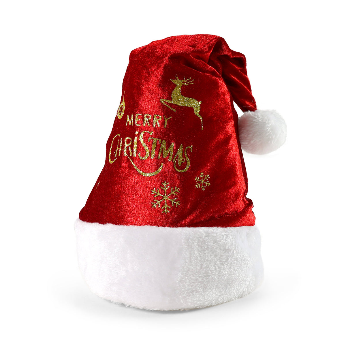 Red Christmas hat with print