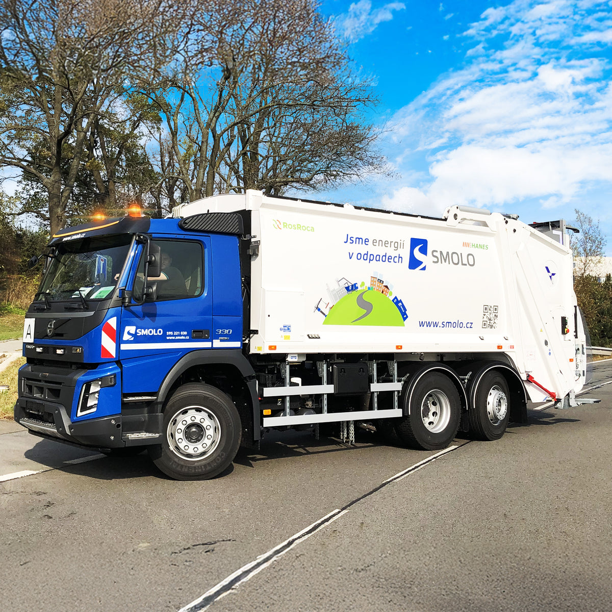 SMOLO metal garbage truck 15 cm