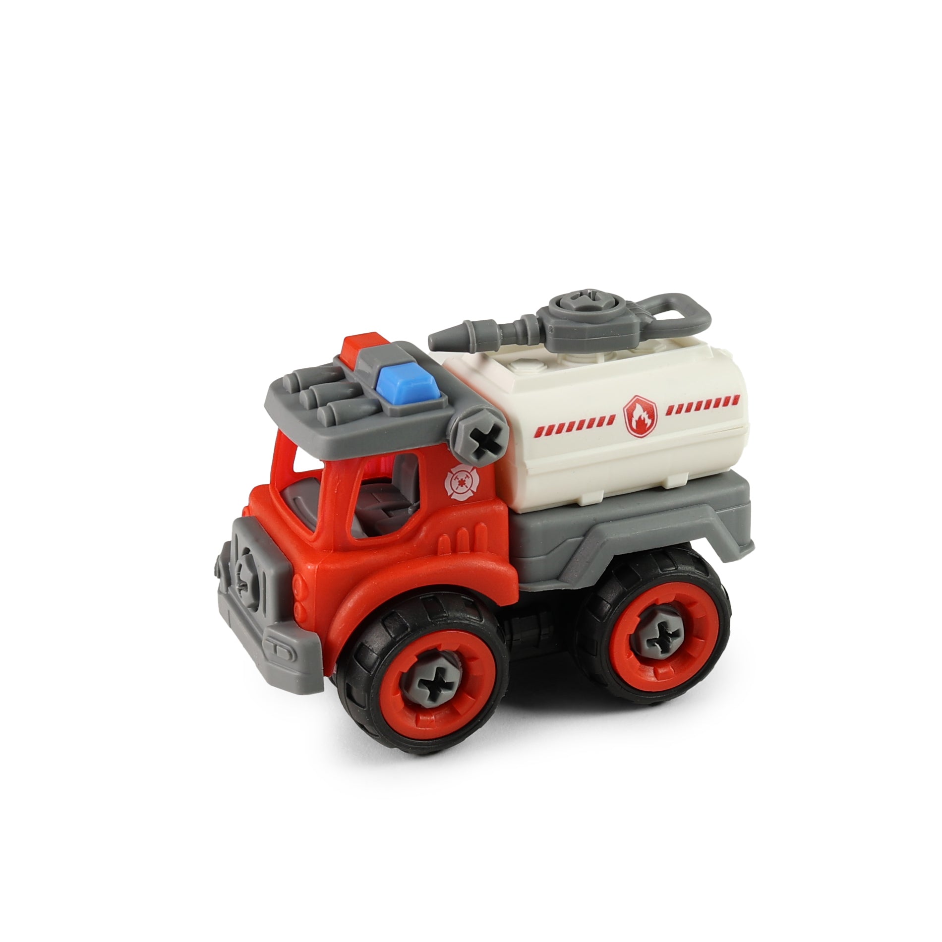 Screw-together fire trucks with accessories 11 cm