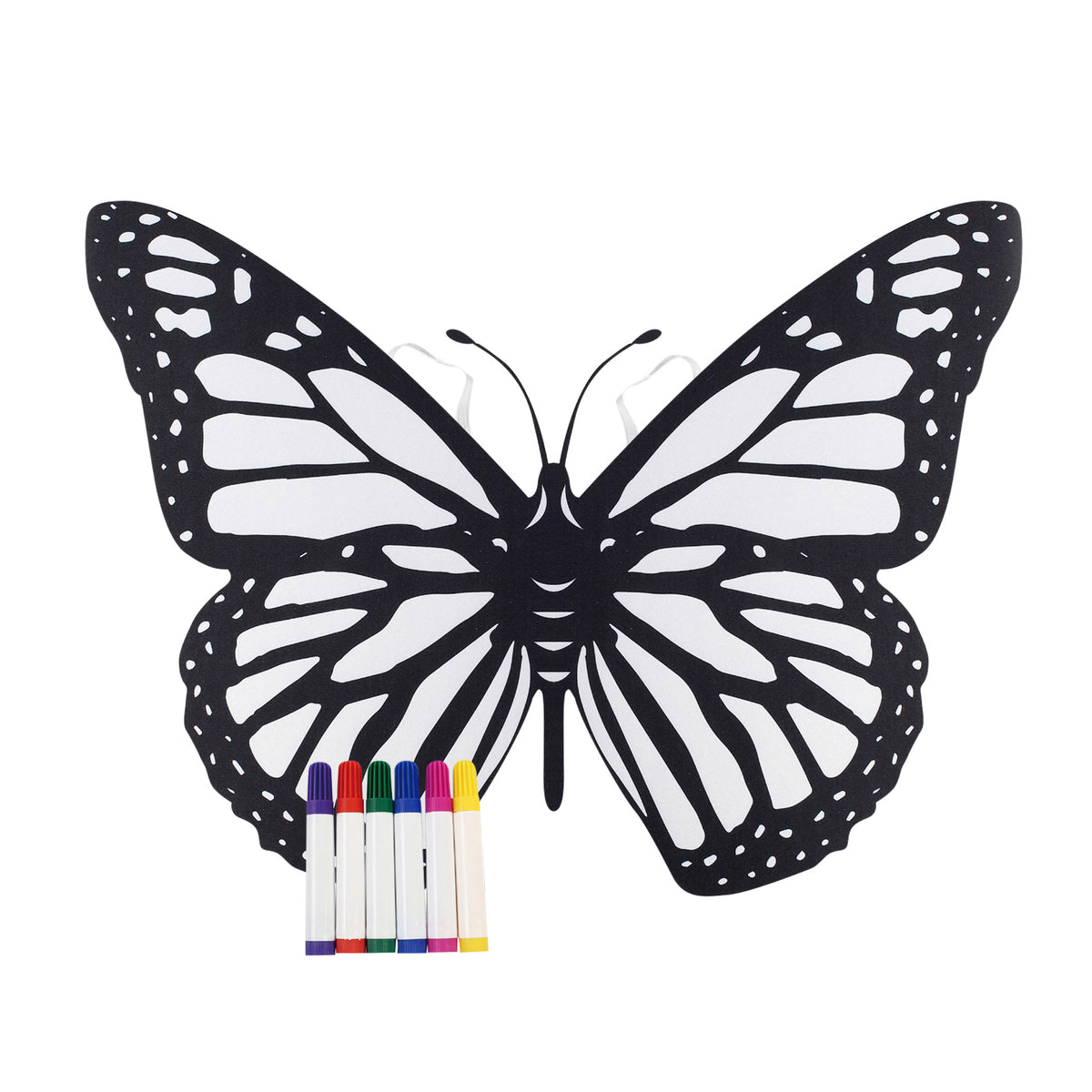 Colour-in butterfly wings with 6 markers