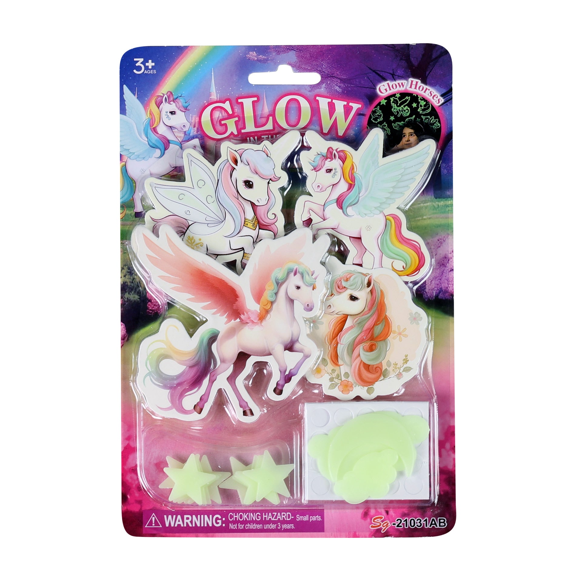 Glow in the dark wall stickers unicorns