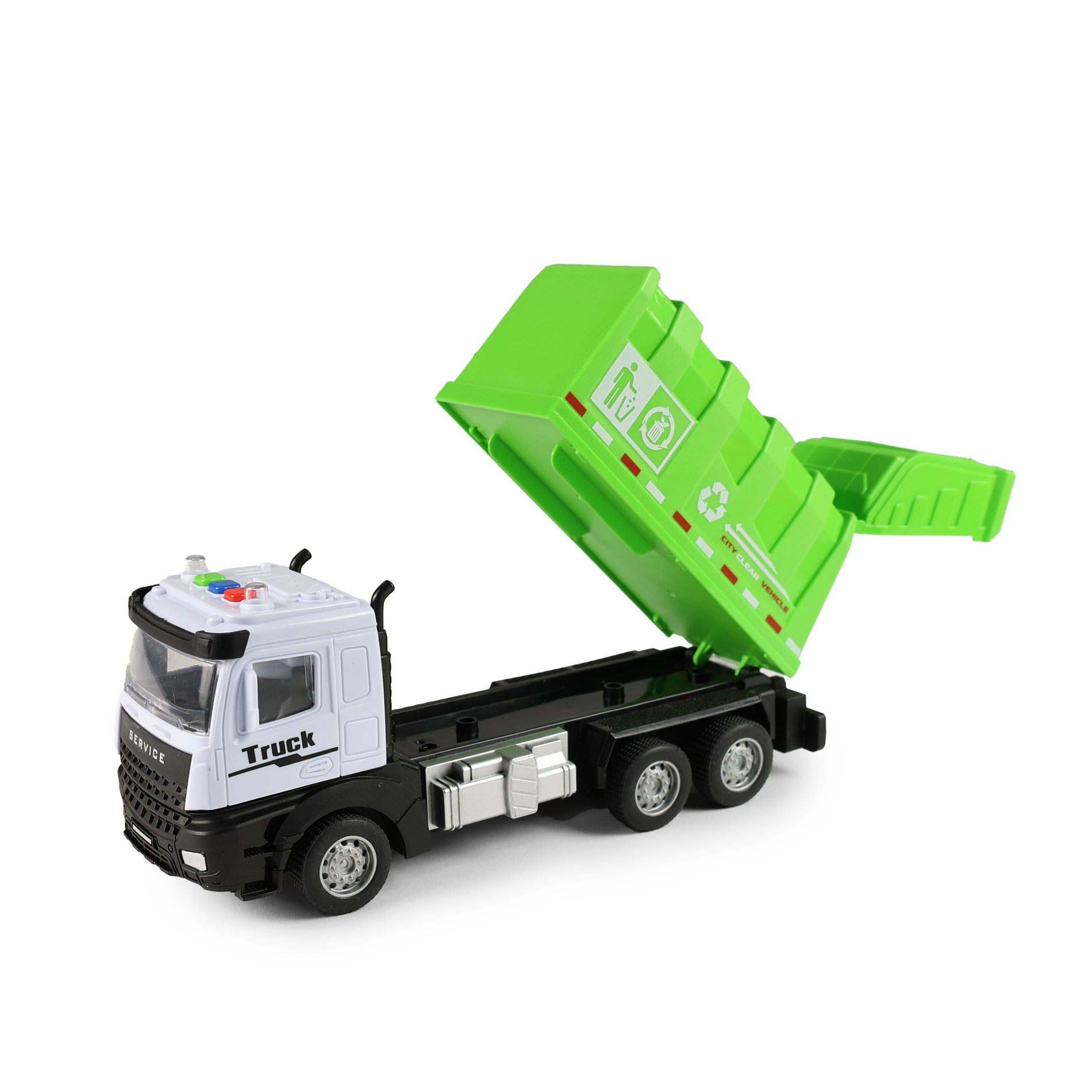 Garbage truck with lights and sounds