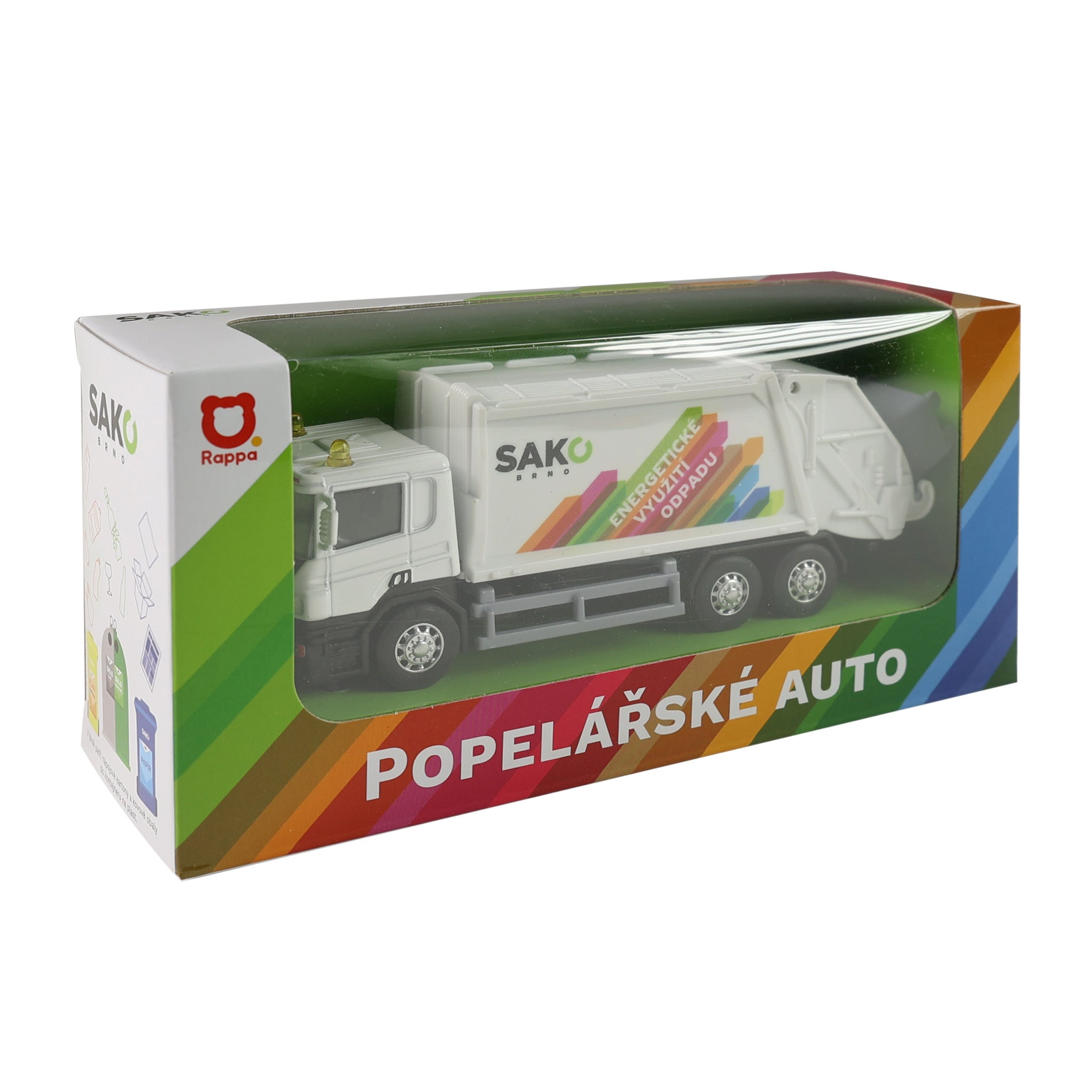 Metal garbage truck SAKO Brno 15 cm / Popelářské auto SAKO