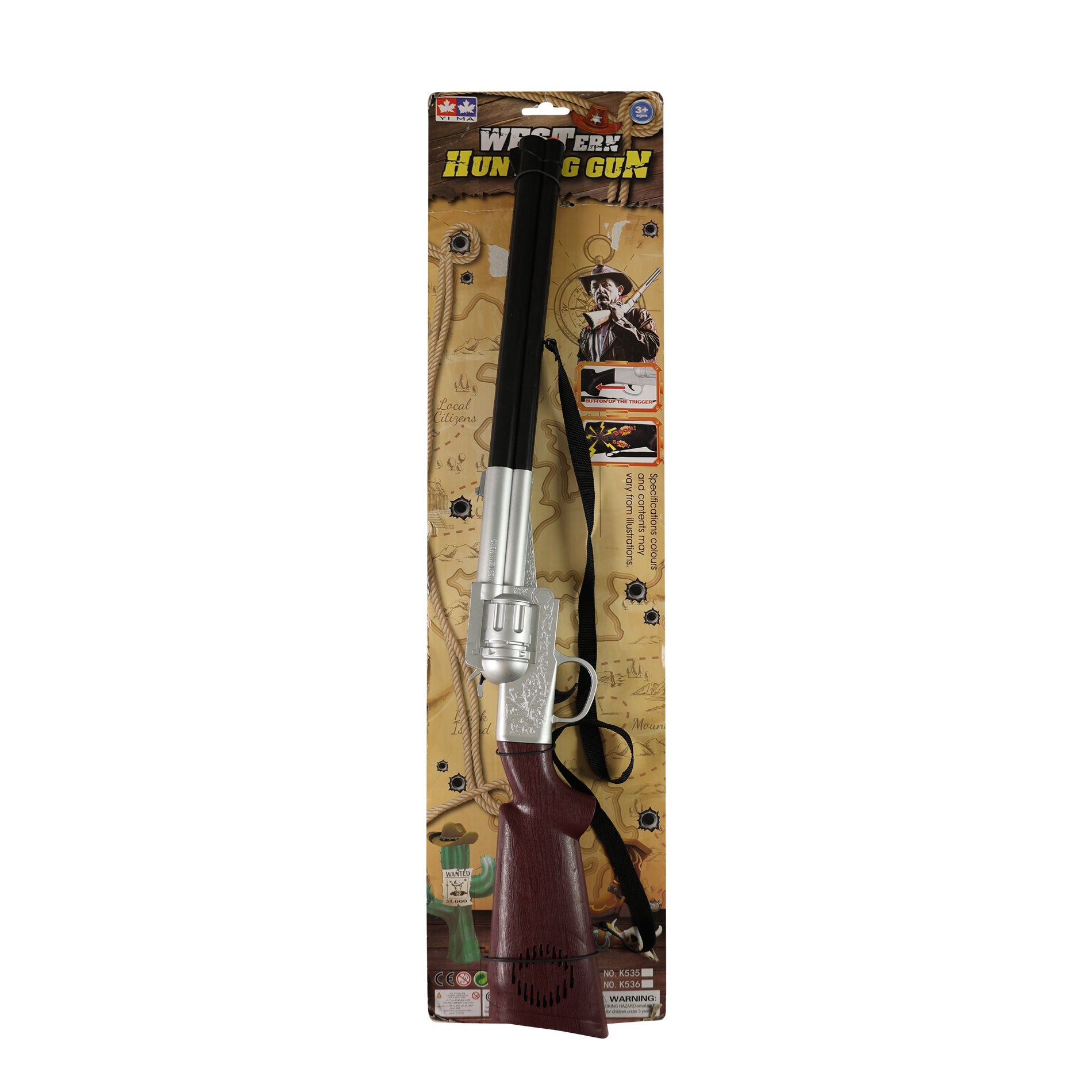 Cowboy toy rifle with sound 71 cm