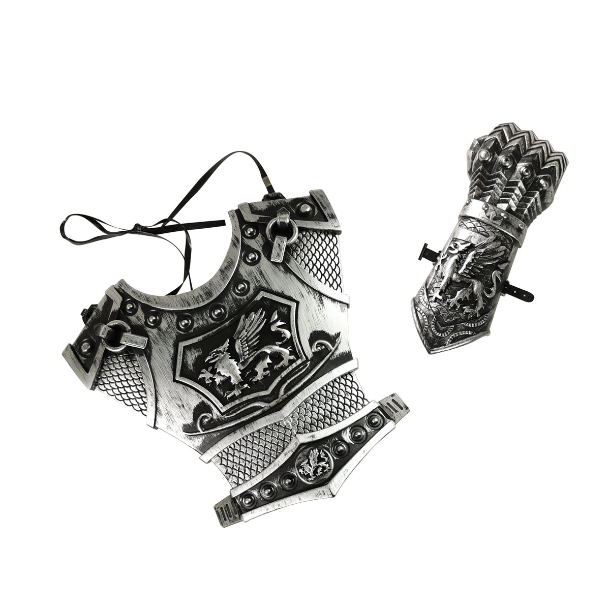 Silver Knight Set with Swords