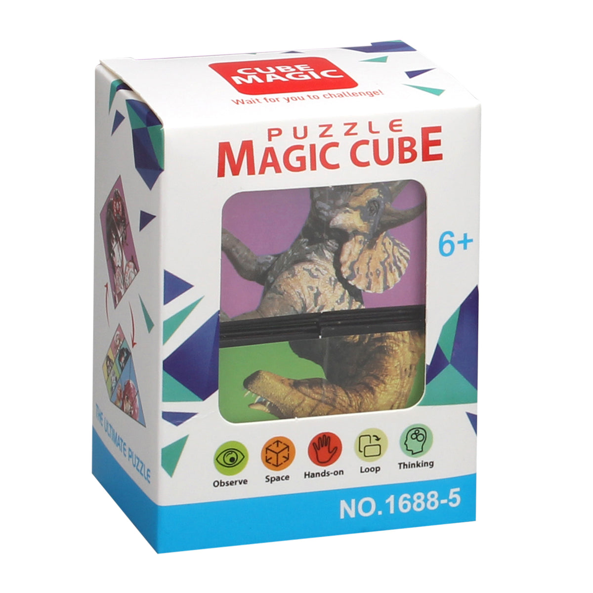 Magic folding puzzle dinosaurs