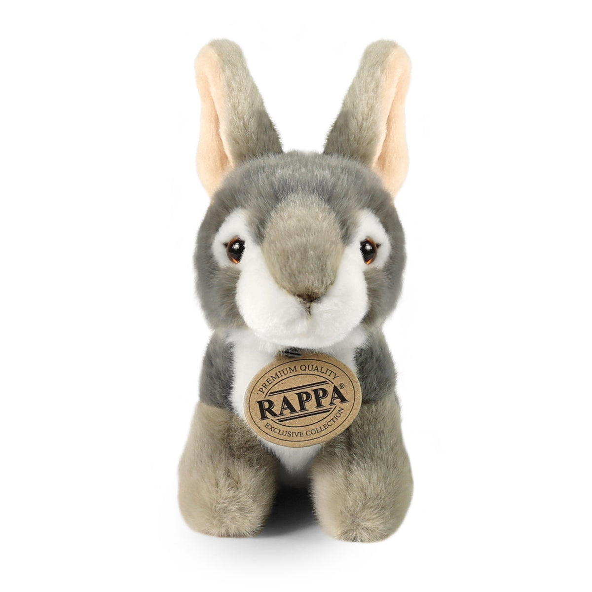 Seated Grey Plush Rabbit 16 cm