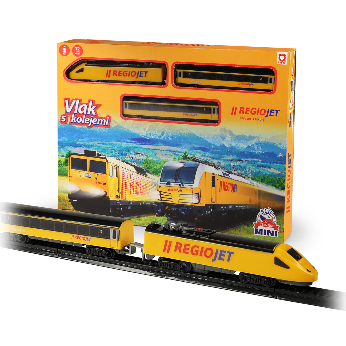 RegioJet train set MINI battery operated / Naše železnice