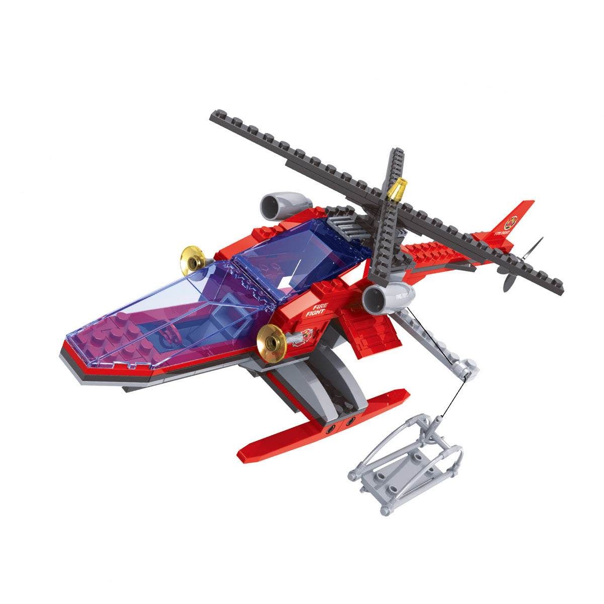 BLOXO building blocks fire helicopter 168 pcs