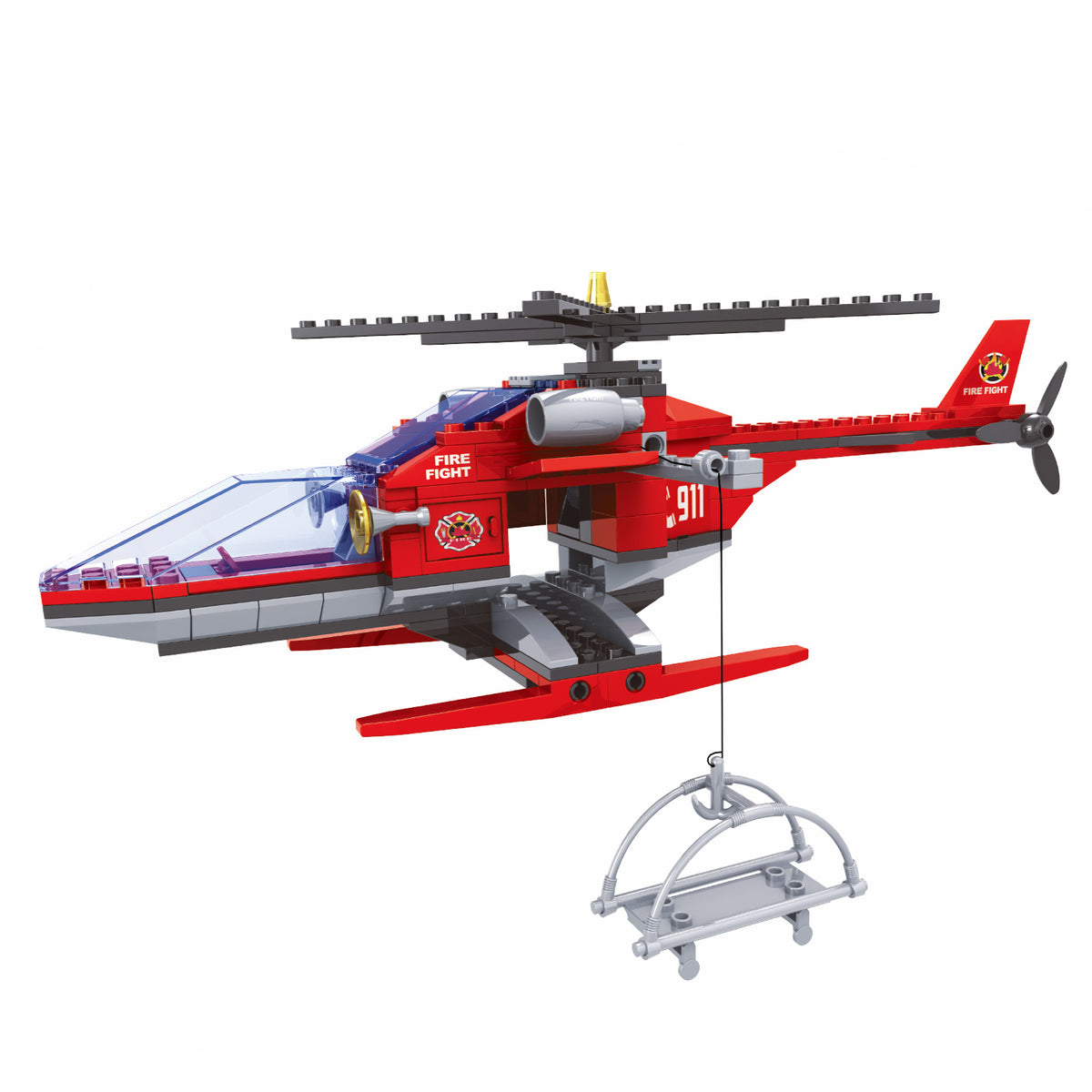 BLOXO building blocks fire helicopter 168 pcs