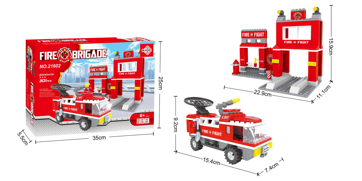 BLOXO building blocks fire station 260 pcs