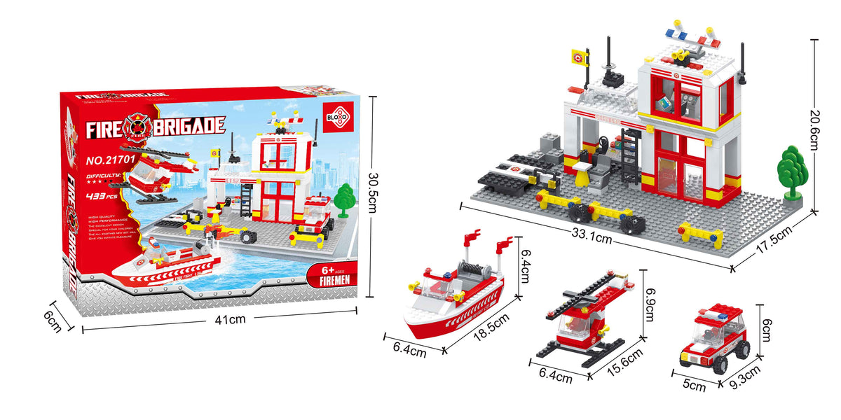 BLOXO building set fire station 368 pcs