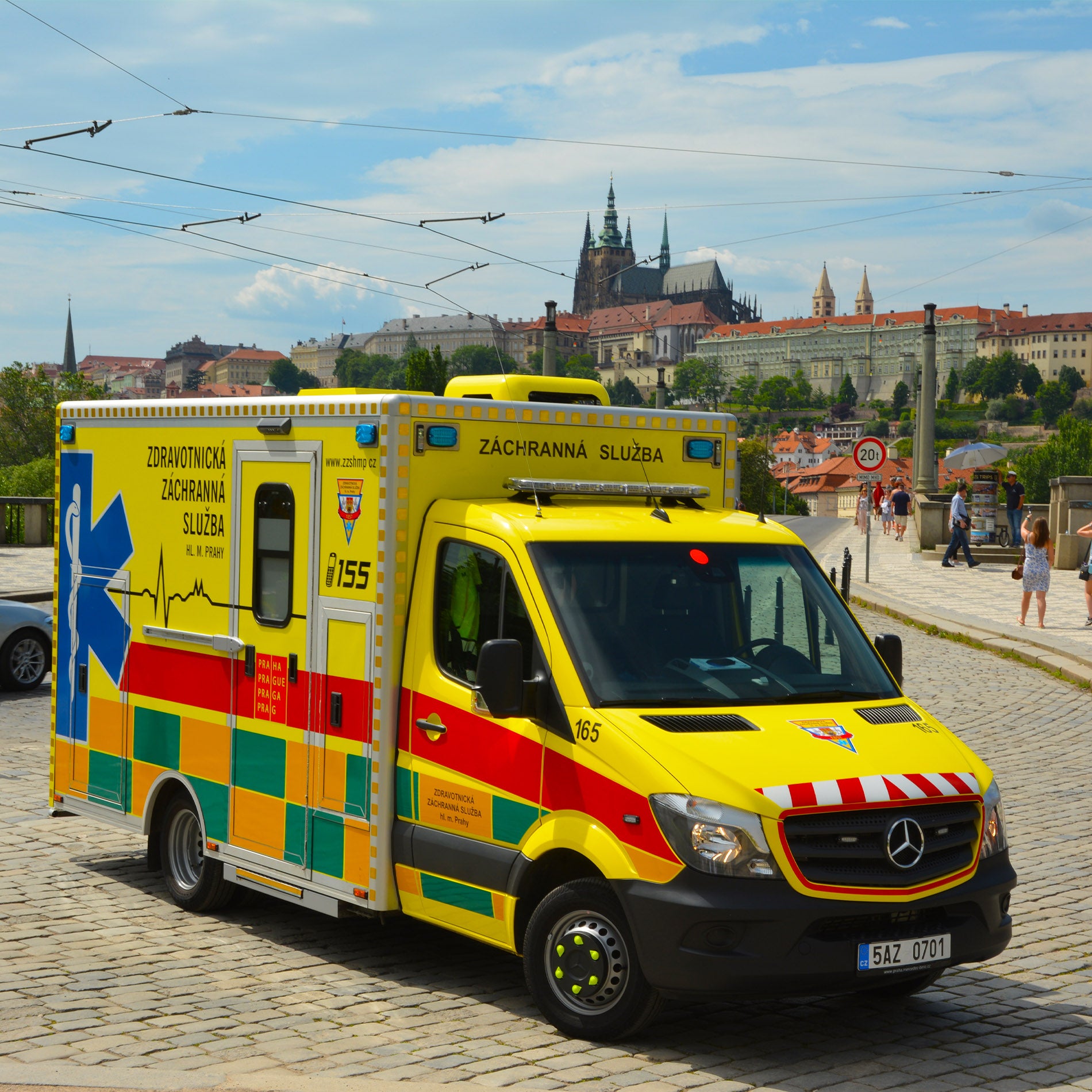 Metal ambulance Prague Emergency Medical Service 10 cm / Zdravotnická záchranná služba hl. m. Prahy