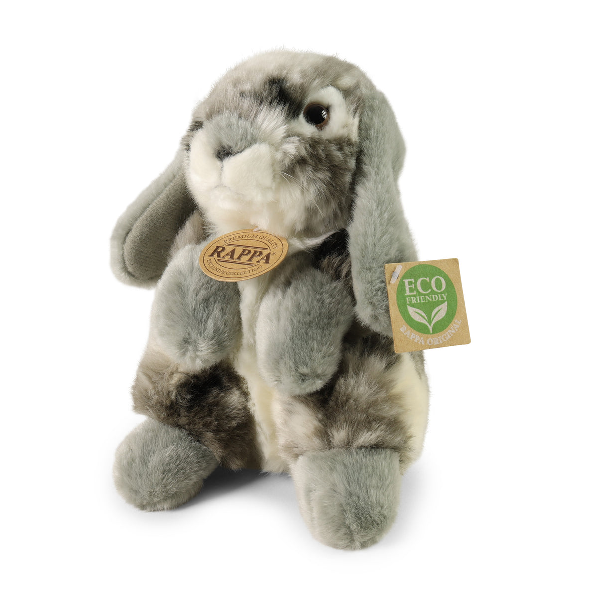 Grey plush rabbit 19 cm