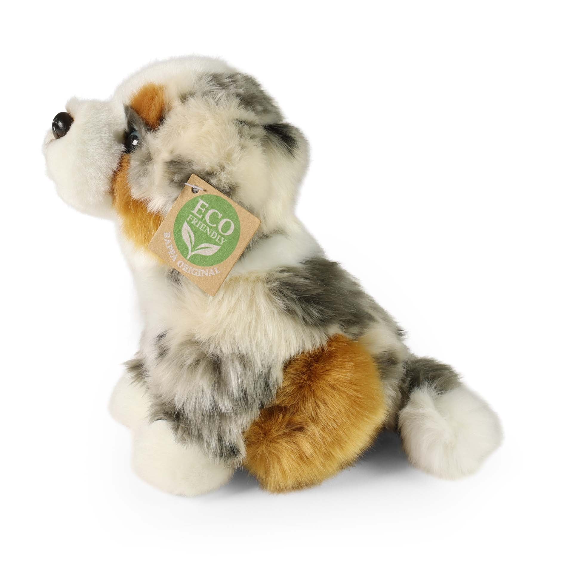 Plush dog Australian shepherd 20 cm eco-friendly