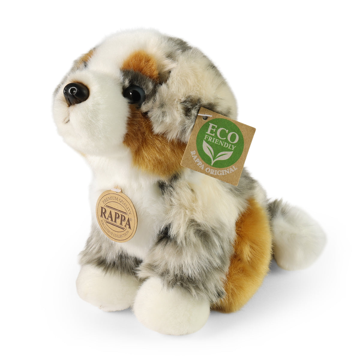 Plush dog Australian shepherd 20 cm eco-friendly