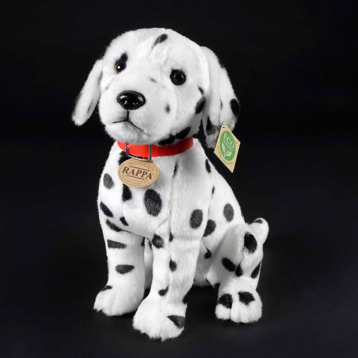 Plush Dalmatian dog with collar 30 cm