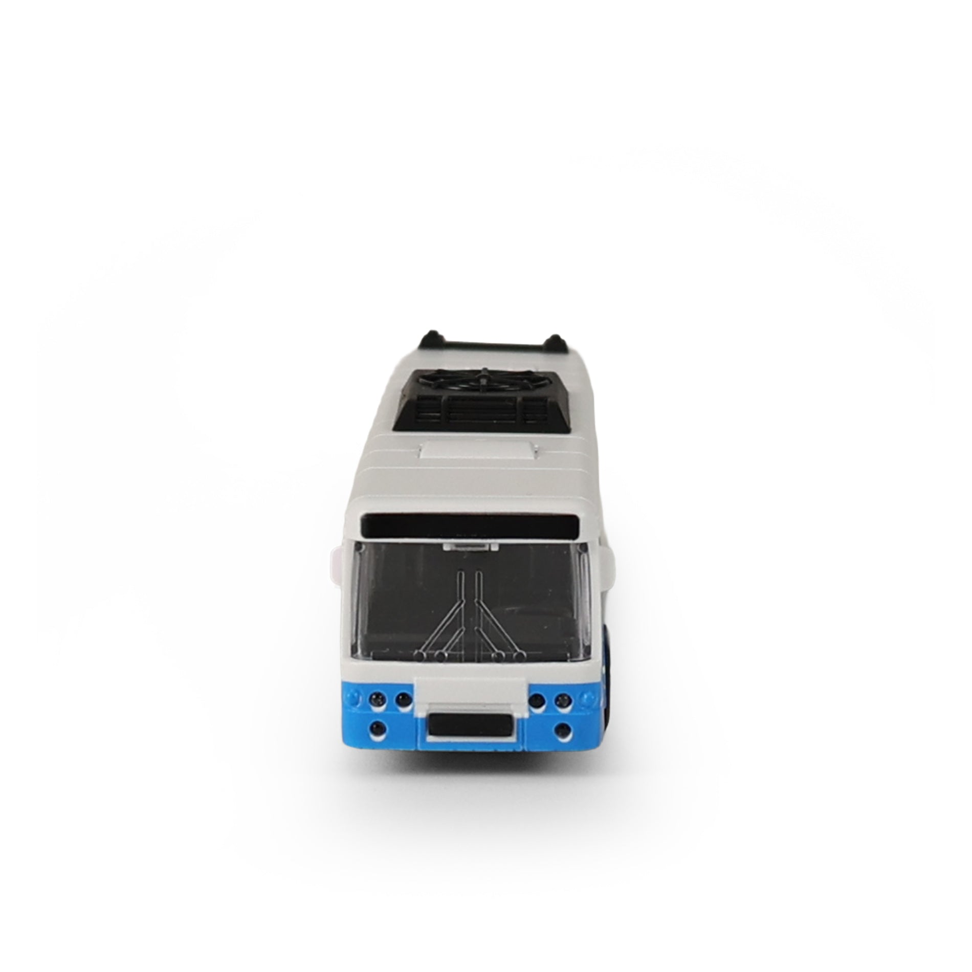Blue city bus with opening doors 16 cm