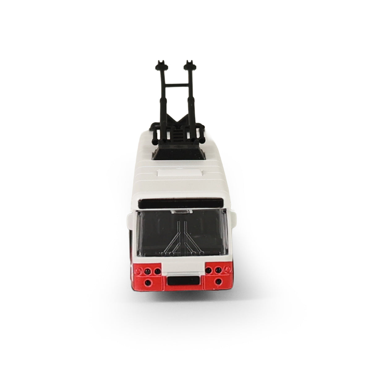 Red city trolleybus 16 cm with opening doors