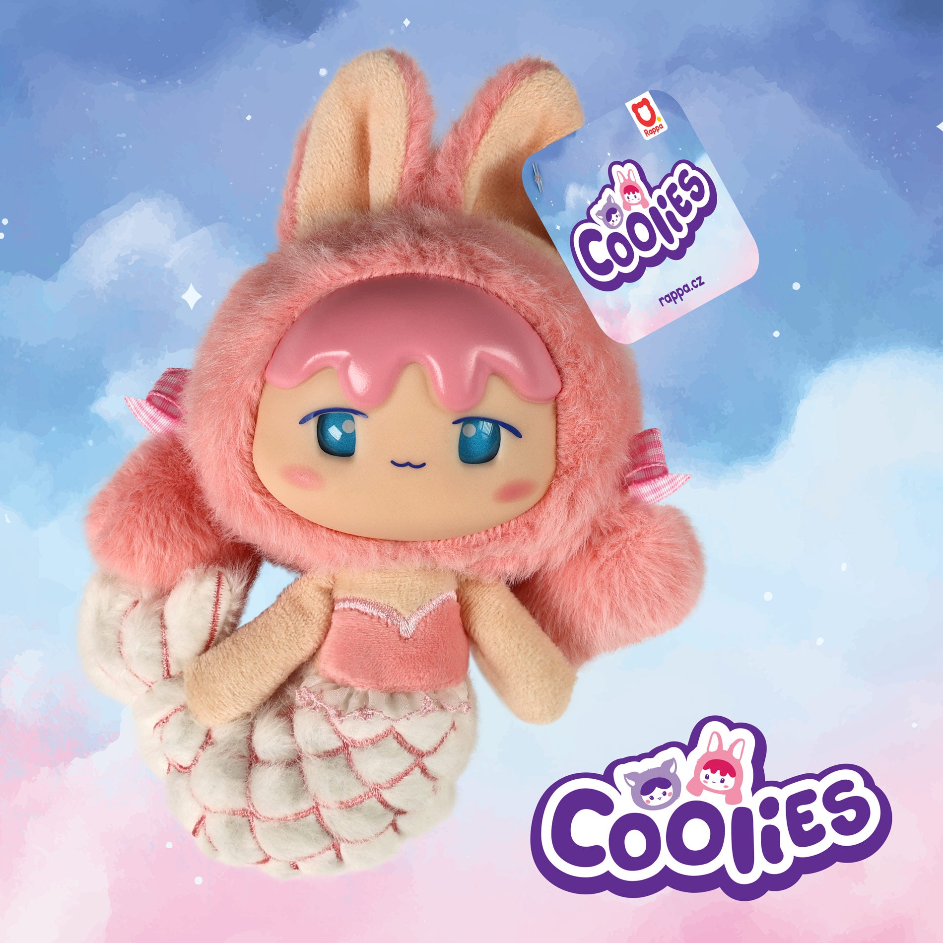 Plush mermaid doll COOLIES 15 cm