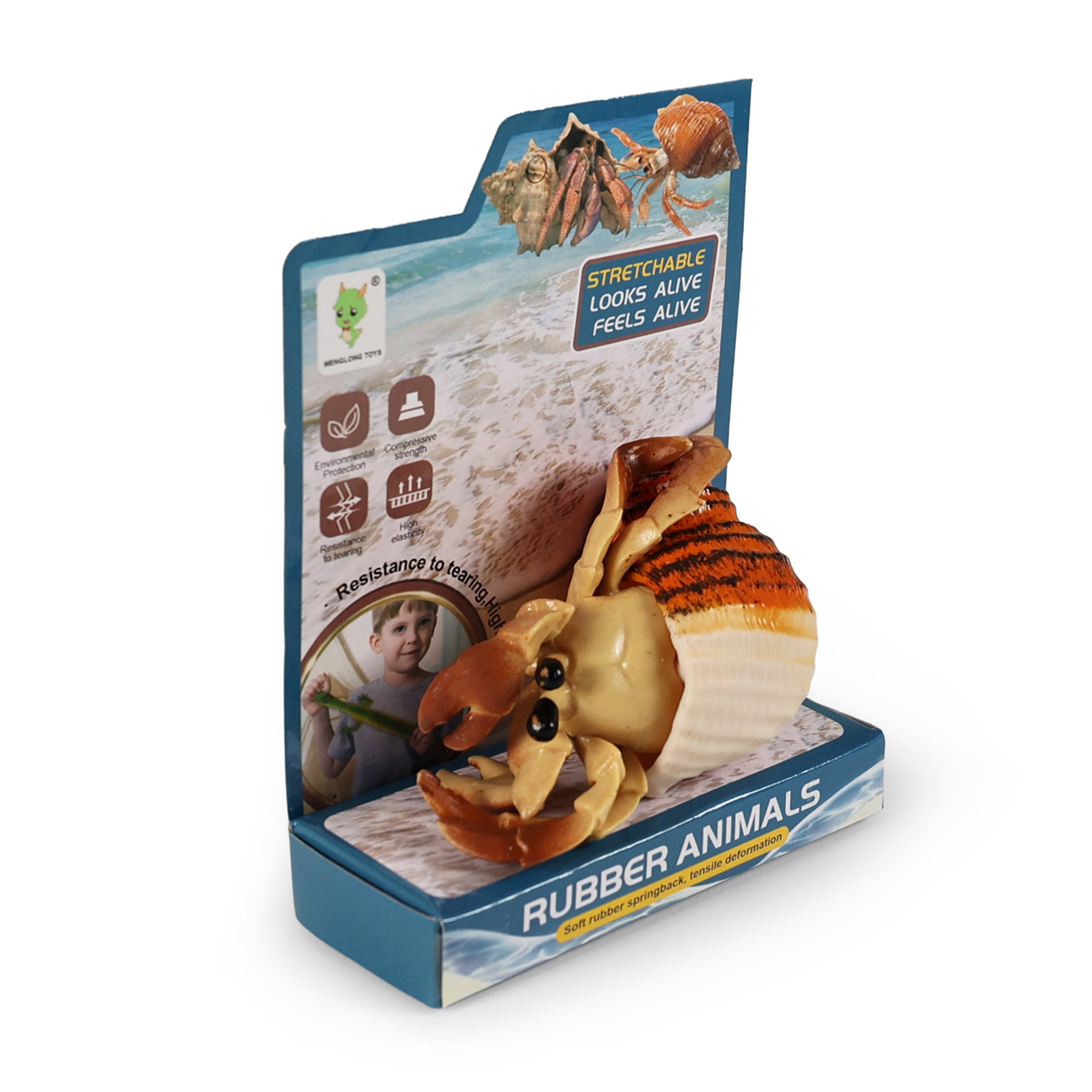 Rubber crab with shell 10 cm