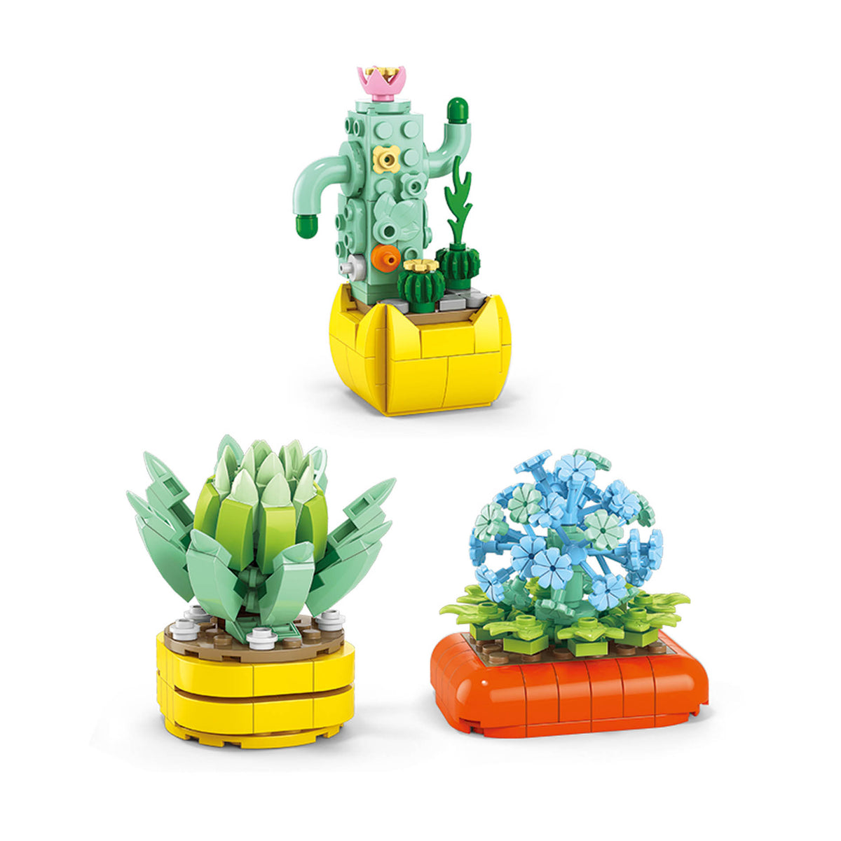 Building set flower in a pot
