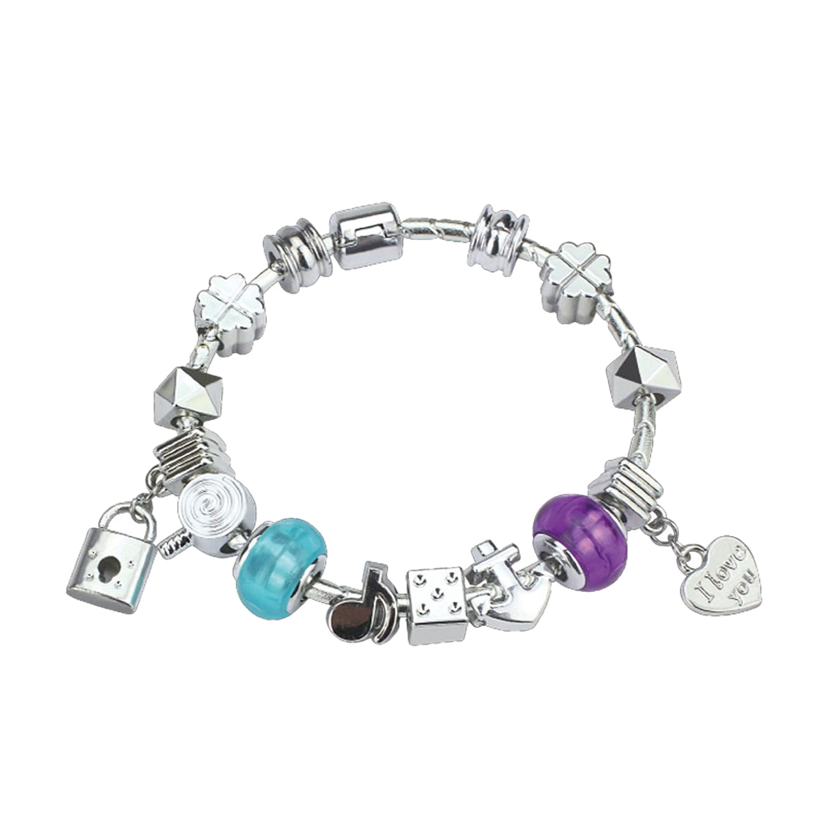Girls' charm bracelet set