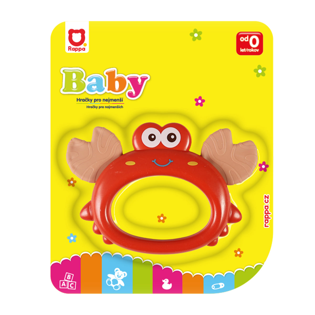 Baby rattle and teether crab